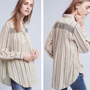 Anthropologie Floreat button down top